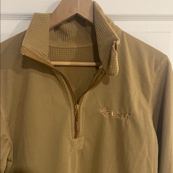ESDY 3/4 zip jacket, camel, L - Picture 3 of 5